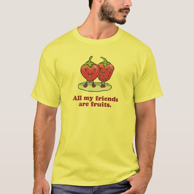 CAMISETA TODOS MIS AMIGOS SON FRUTAS (Anverso)