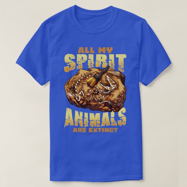 Camiseta Todos Mis Animales Espirituales Son Dinosaurios Ex (Diseño del anverso)