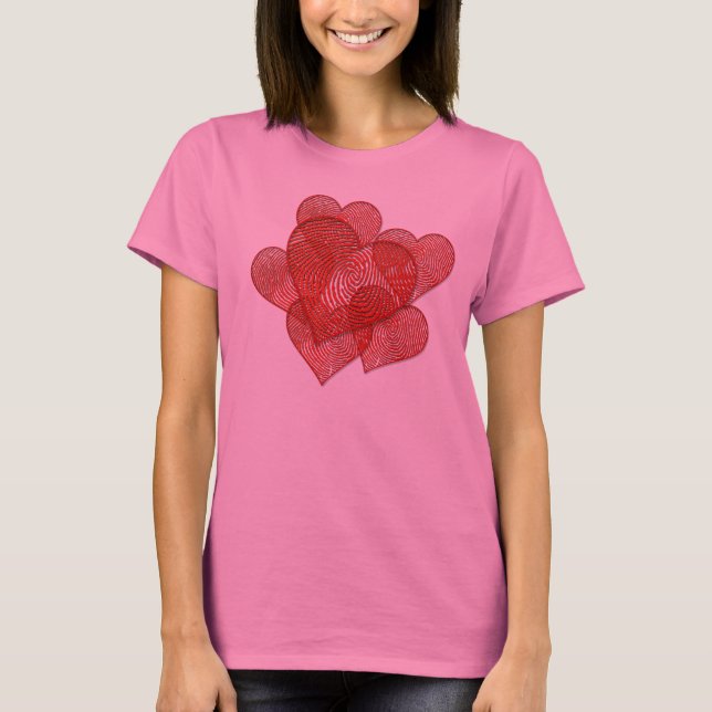 Camiseta Todos mis corazones impresos (Anverso)