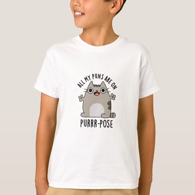Camiseta Todos Mis Puns Están En Una Pun De Gato Gratuita. (Anverso)