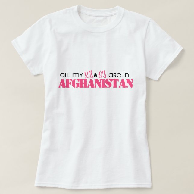 Camiseta Todos mis x y o están en Afganistán (Diseño del anverso)