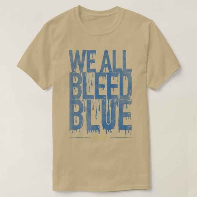 Camiseta Todos sangramos el azul Fan St (Diseño del anverso)