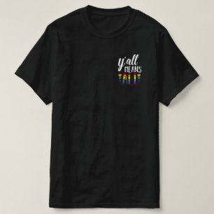 Camiseta Todos significan el desfile del orgullo gay LGBT