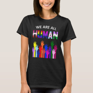 Camiseta Todos somos aliados del Orgullo LGBT humano