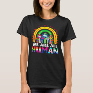 Camiseta Todos Somos Ally Del Orgullo Humano Bandera Arcoir