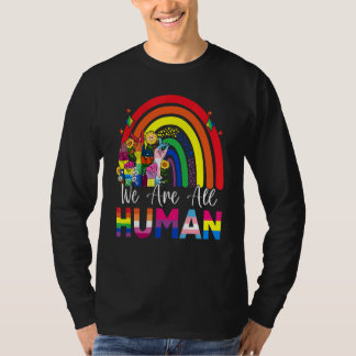 Camiseta Todos Somos Ally Del Orgullo Humano Rainbow Ribbon