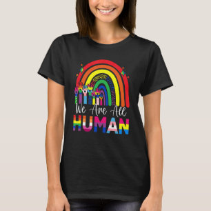 Camiseta Todos Somos Ally Del Orgullo Humano Rainbow Ribbon