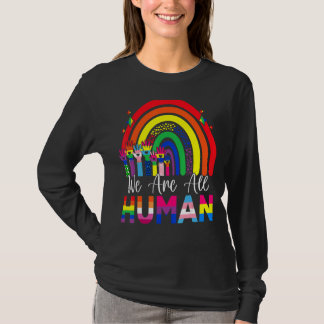 Camiseta Todos Somos Ally Del Orgullo Humano Rainbow Ribbon
