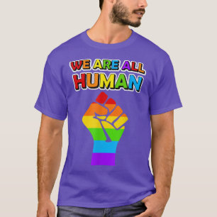 Camiseta Todos somos el aliado del orgullo humano Rainbow L