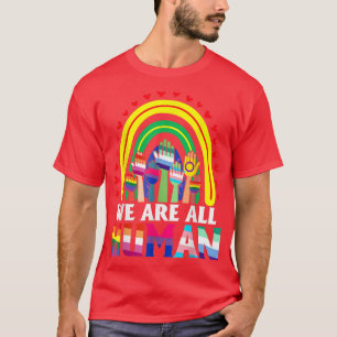 Camiseta Todos somos el aliado del orgullo humano Rainbow L