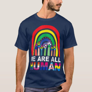 Camiseta Todos somos el aliado del orgullo humano Rainbow L