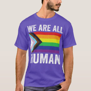 Camiseta Todos somos el mes del orgullo humano LGBTQ Black 