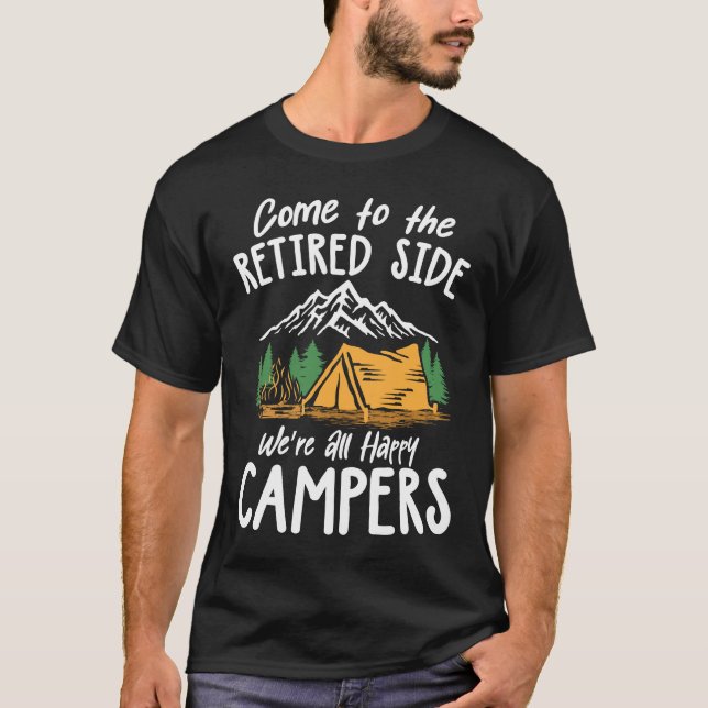 Camiseta Todos somos felices campistas - amantes de camping (Anverso)