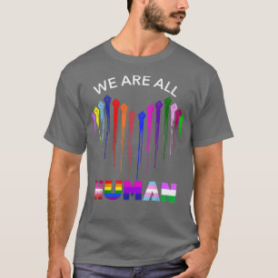 Camiseta Todos somos gays con bandera cardíaca del orgullo 