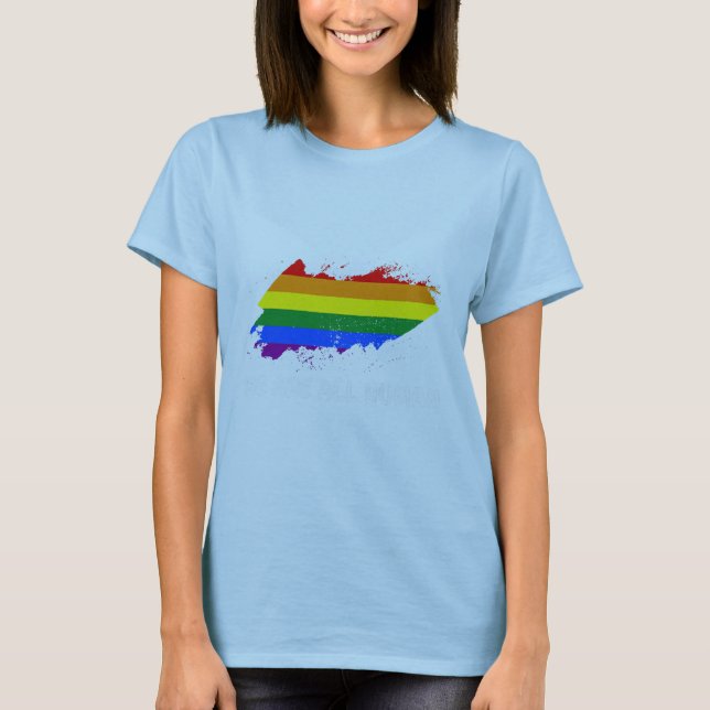 Camiseta Todos somos gays en el mes de la igualdad LGBT (Anverso)