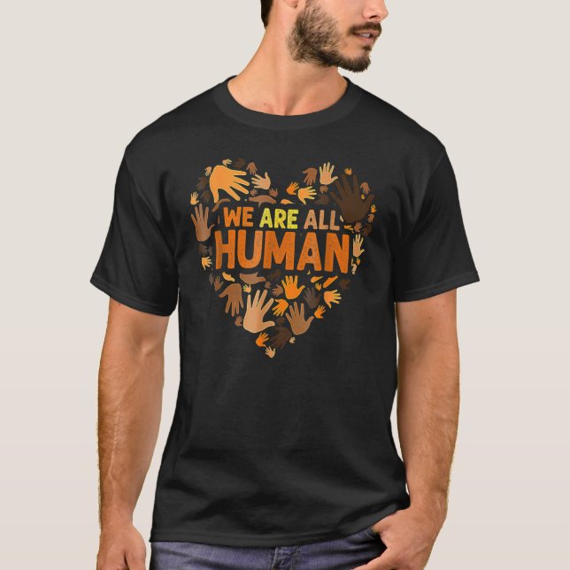 Camiseta Todos somos humanos de la historia negra en África (Anverso)