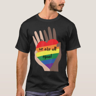 Camiseta Todos Somos Igualdad De Tolerancia Igualdad Lgbt O