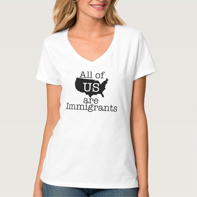 Camiseta Todos somos inmigrantes (Anverso)