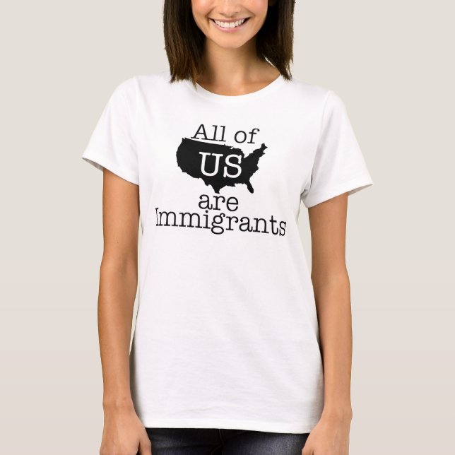 Camiseta Todos somos inmigrantes (Anverso)