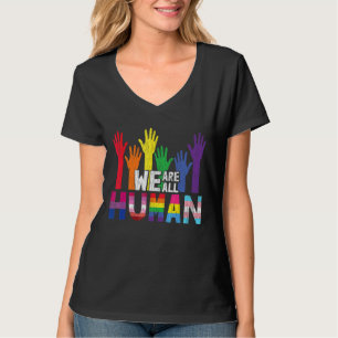Camiseta Todos Somos Lesbianas Gays Bisexuales Humanos Pan 