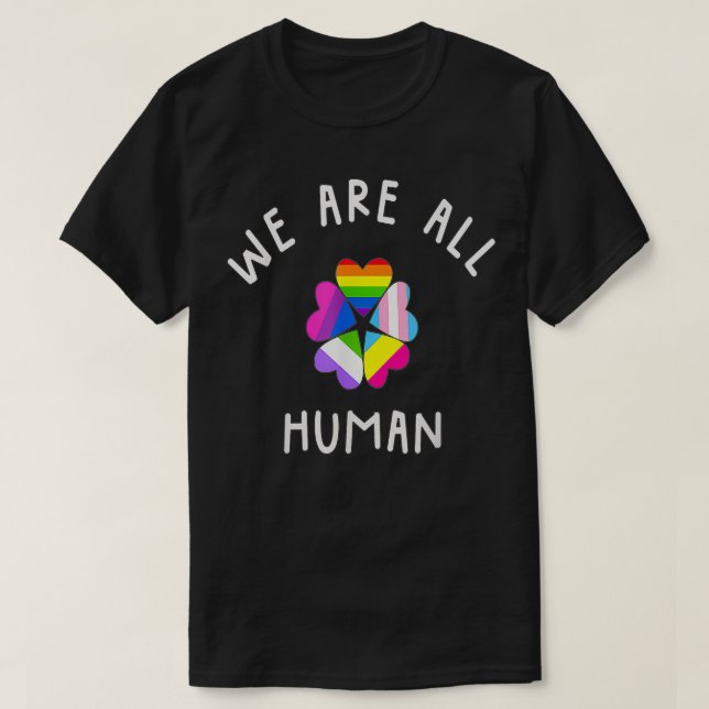 Camiseta Todos Somos LGBTQ Humanos (Diseño del anverso)
