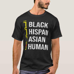 Camiseta Todos somos negros blancos negros blancos humanos 