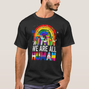 Camiseta Todos Somos Orgullo Humano Bandera Arcoiris Lgbt L