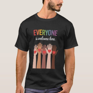 Camiseta Todos son Bienvenidos Aquí Diversidad Idaho Maestr