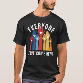 Camiseta Todos son bienvenidos aquí - Inclusividad y divers