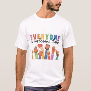 Camiseta Todos Son Bienvenidos Aquí Profesor Idaho 25