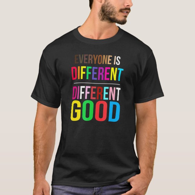 Camiseta Todos Son Diferentes Diferentes Buenos Orgullo LGB (Anverso)