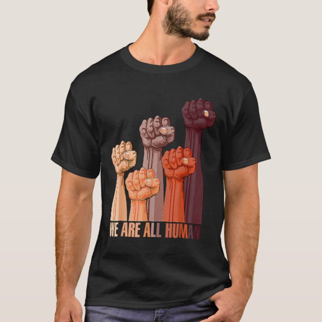 Camiseta Todos son humanos del orgullo de la historia negra (Anverso)