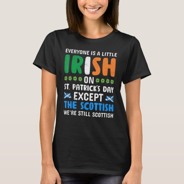 Camiseta Todos Son Un Poco Irlandeses En El Día De Los Patr (Anverso)