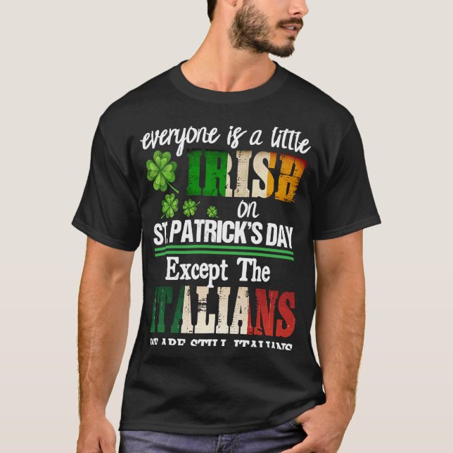 Camiseta Todos Son Un Poco Irlandeses En El Día De San Patr (Anverso)