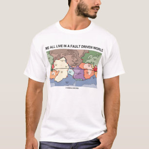 Camiseta Todos vivimos en un mundo conducido falta (el mapa