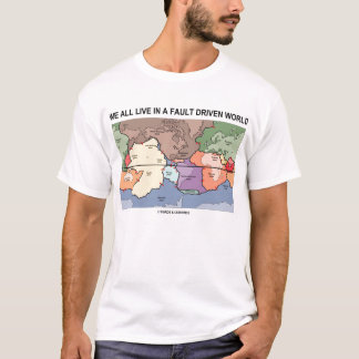 Camiseta Todos vivimos en un mundo conducido falta (el mapa