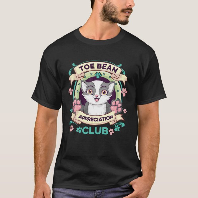 Camiseta Toe Bean Apreciation Club Kitty Funny Cat Lover (Anverso)
