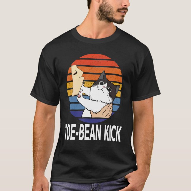 Camiseta Toe Bean Kick Cat Tee Cute Kitty Cat (Anverso)