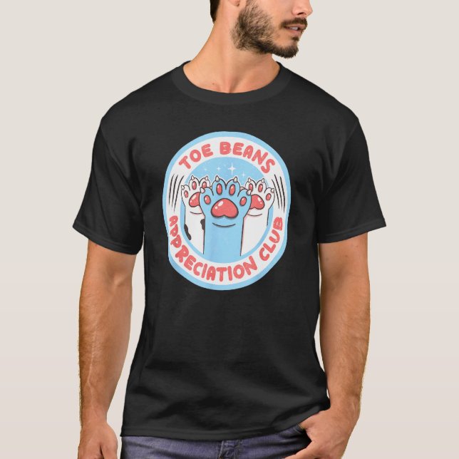 Camiseta Toe Beans Appreciation Club Cute Paws  Cat (Anverso)