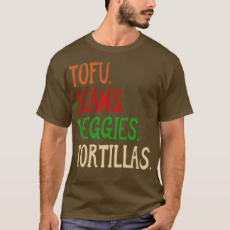 Camiseta Tofu Beans Veggies Tortillas Burrito vegan ingredi