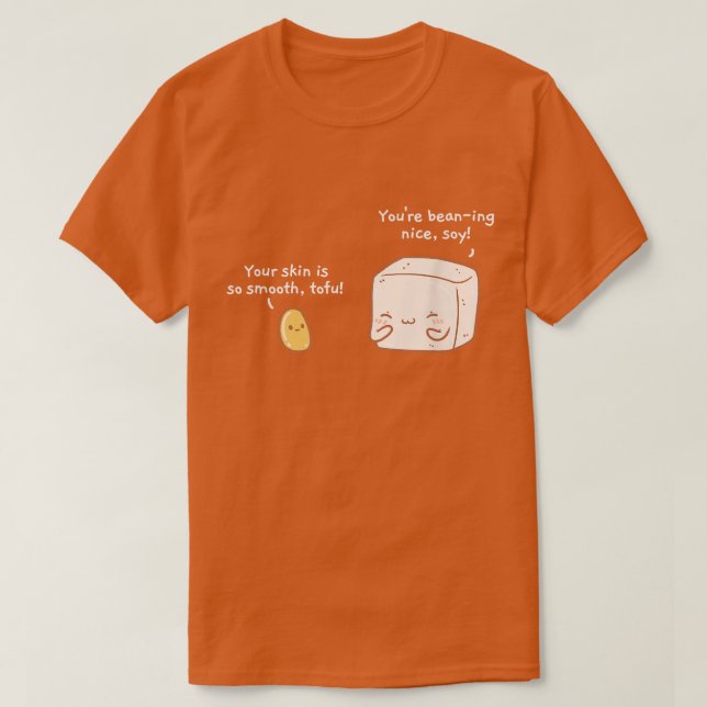 Camiseta Tofu cute vegan pun y los frijoles aman la comida  (Diseño del anverso)