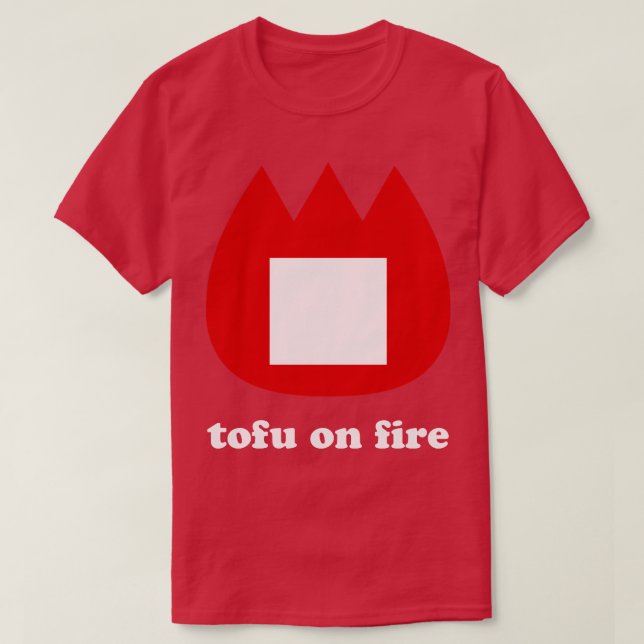 Camiseta tofu en llamas (Diseño del anverso)