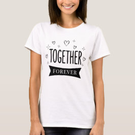 Camiseta Together Minimalist Typography Modern Unity & Fami