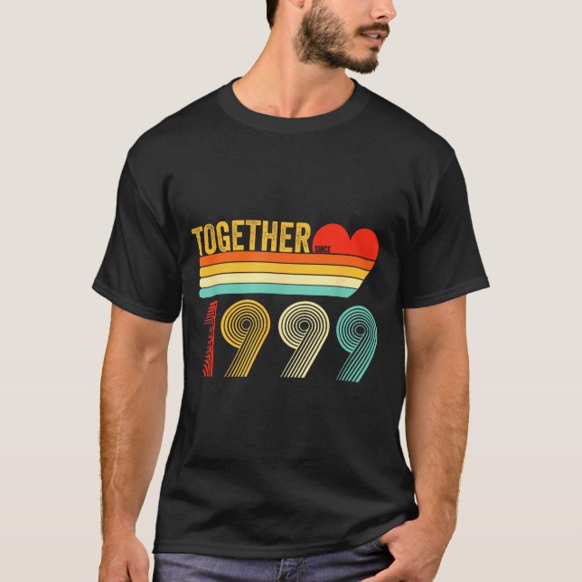 Camiseta Together Since 1999 Shirt Retro Couple Anniversary (Anverso)