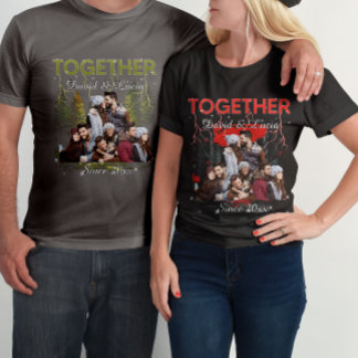Camiseta Together Since Bootleg Retro Style Custom Photo 
