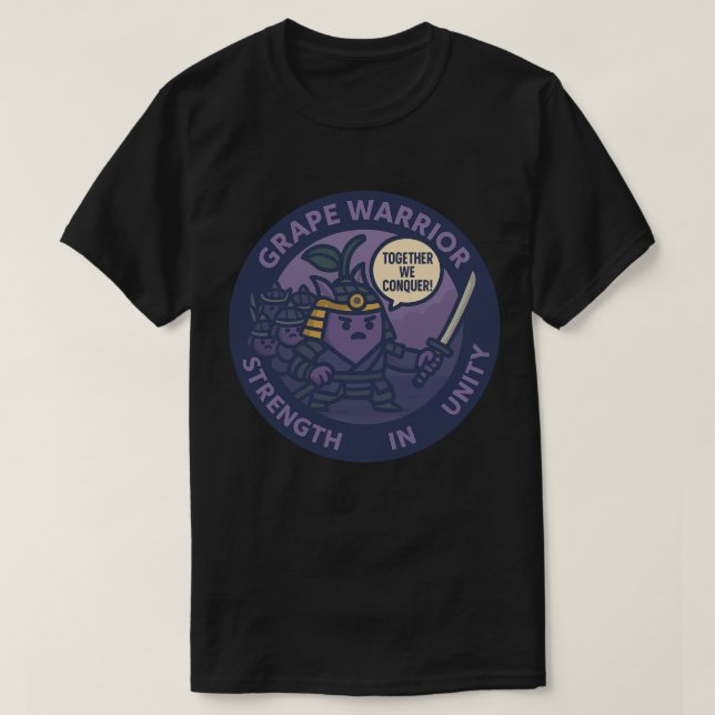 Camiseta Together We Conquer Samurai Grape  (Diseño del anverso)