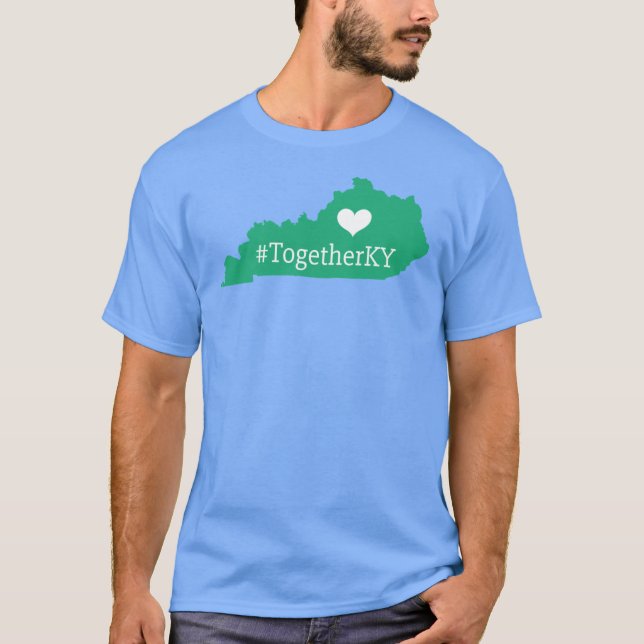 Camiseta TogetherKY Kentucky State Silhouette con Heart Gr (Anverso)