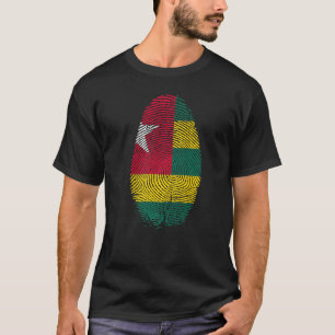 Camiseta Togo Bandera huella digital está en mi ADN togoles