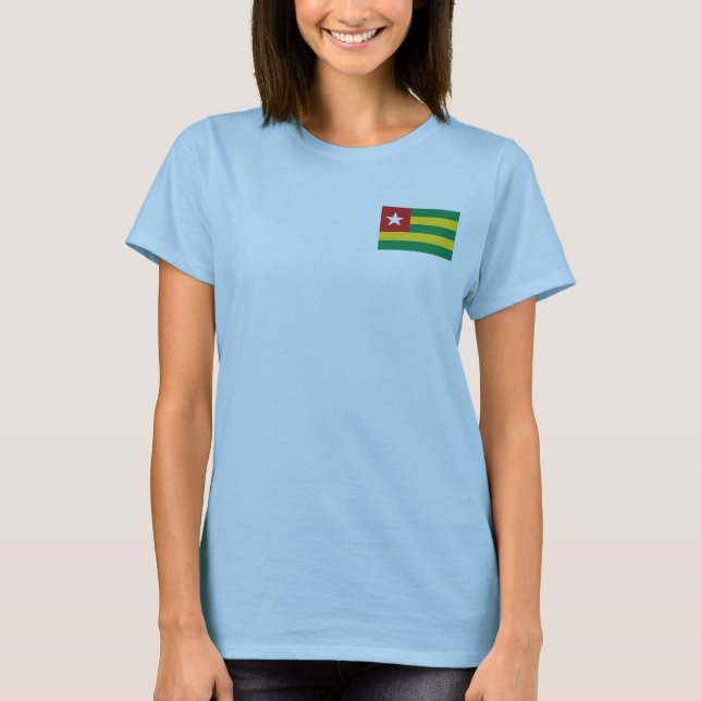 Camiseta Togo Bandera + Mapa (Anverso)