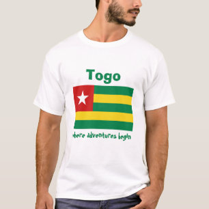 Camiseta Togo Bandera + Mapa + Texto